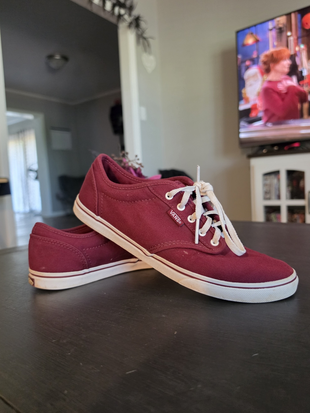 Vans Burgundy Low-Top Canvas Sneakers